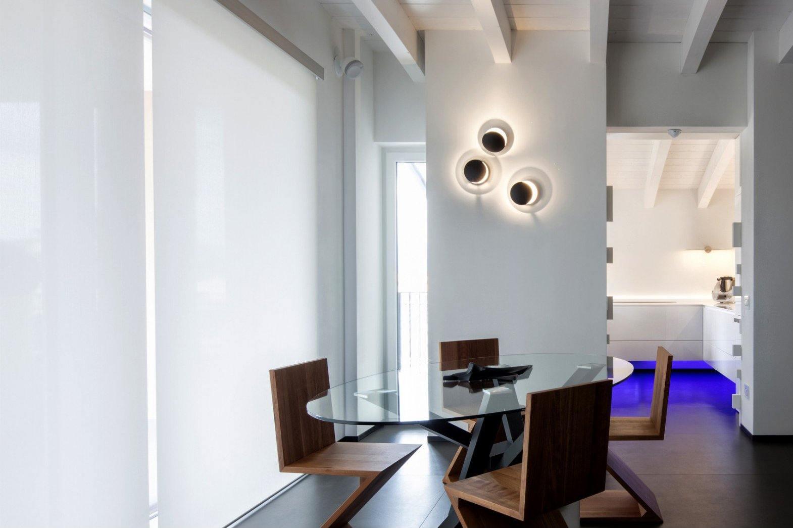 Adjustable Disc Wall Lamp With Nickel Front Disk Modern NALANI