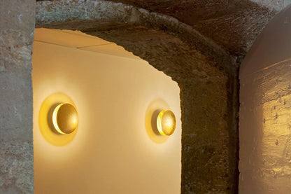 Adjustable Disc Wall Lamp With Nickel Front Disk Modern NALANI