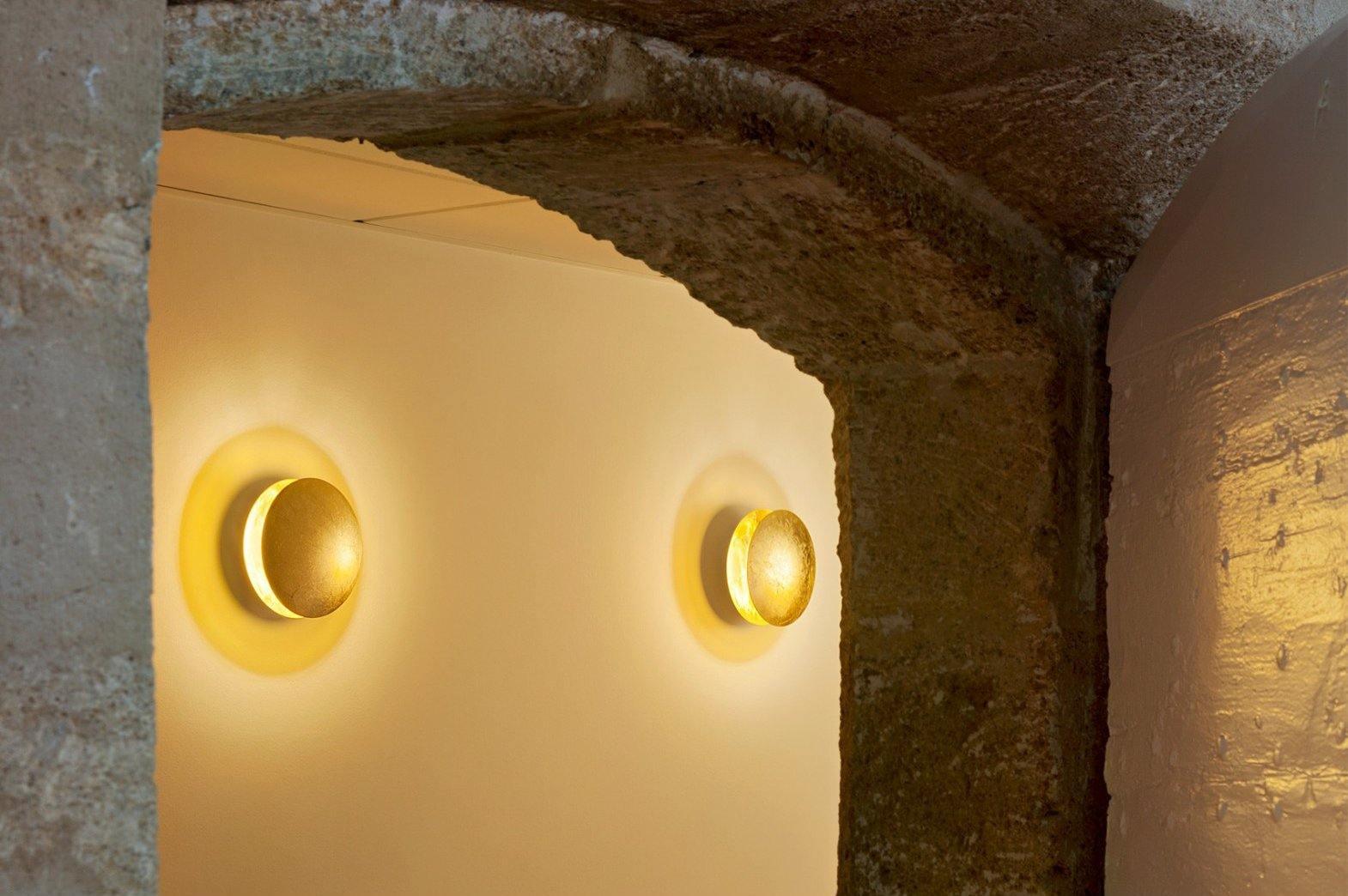 Adjustable Disc Wall Lamp With Nickel Front Disk Modern NALANI