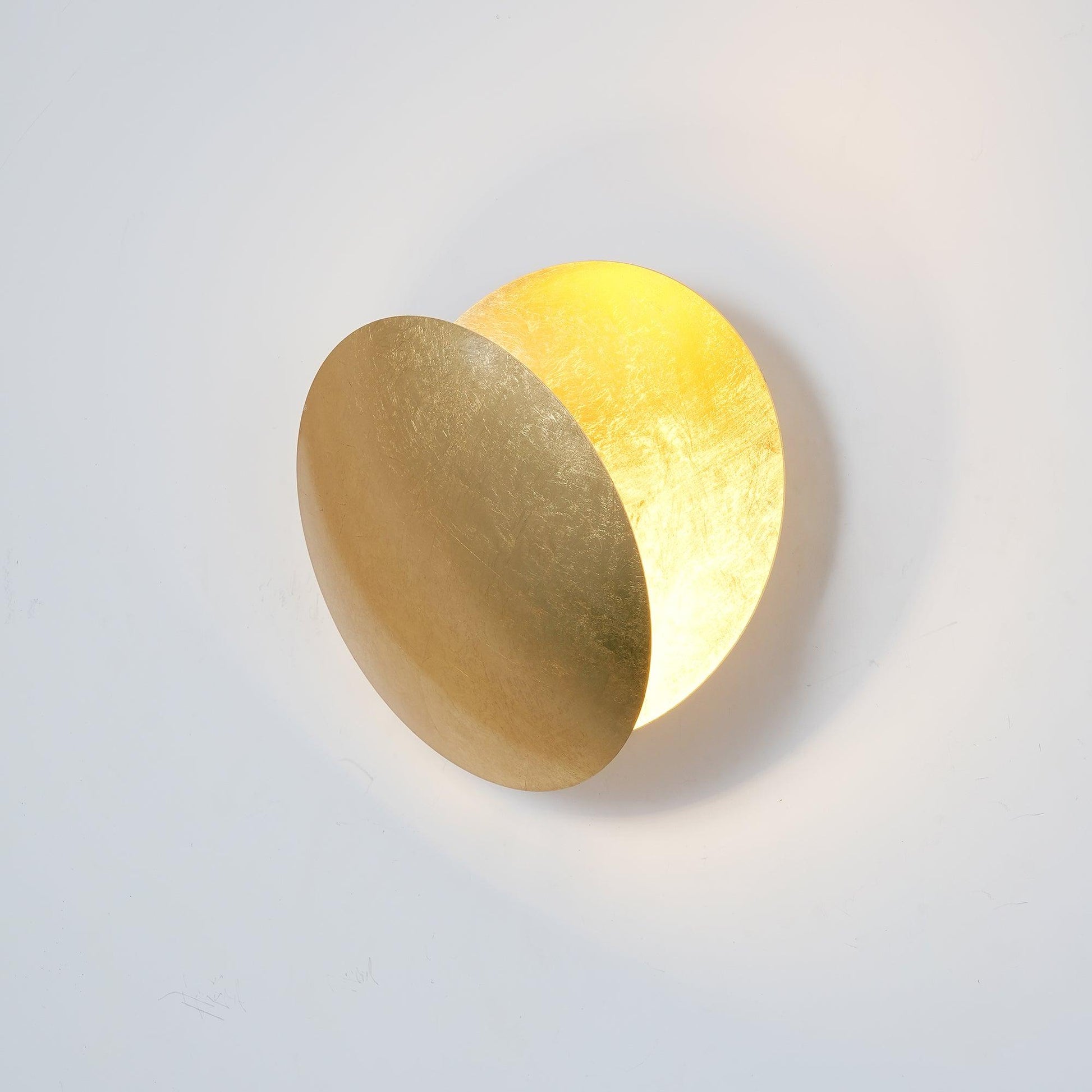 Adjustable Disc Wall Lamp With Nickel Front Disk Modern NALANI