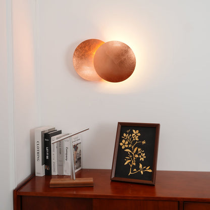 Adjustable Disc Wall Lamp With Nickel Front Disk Modern NALANI