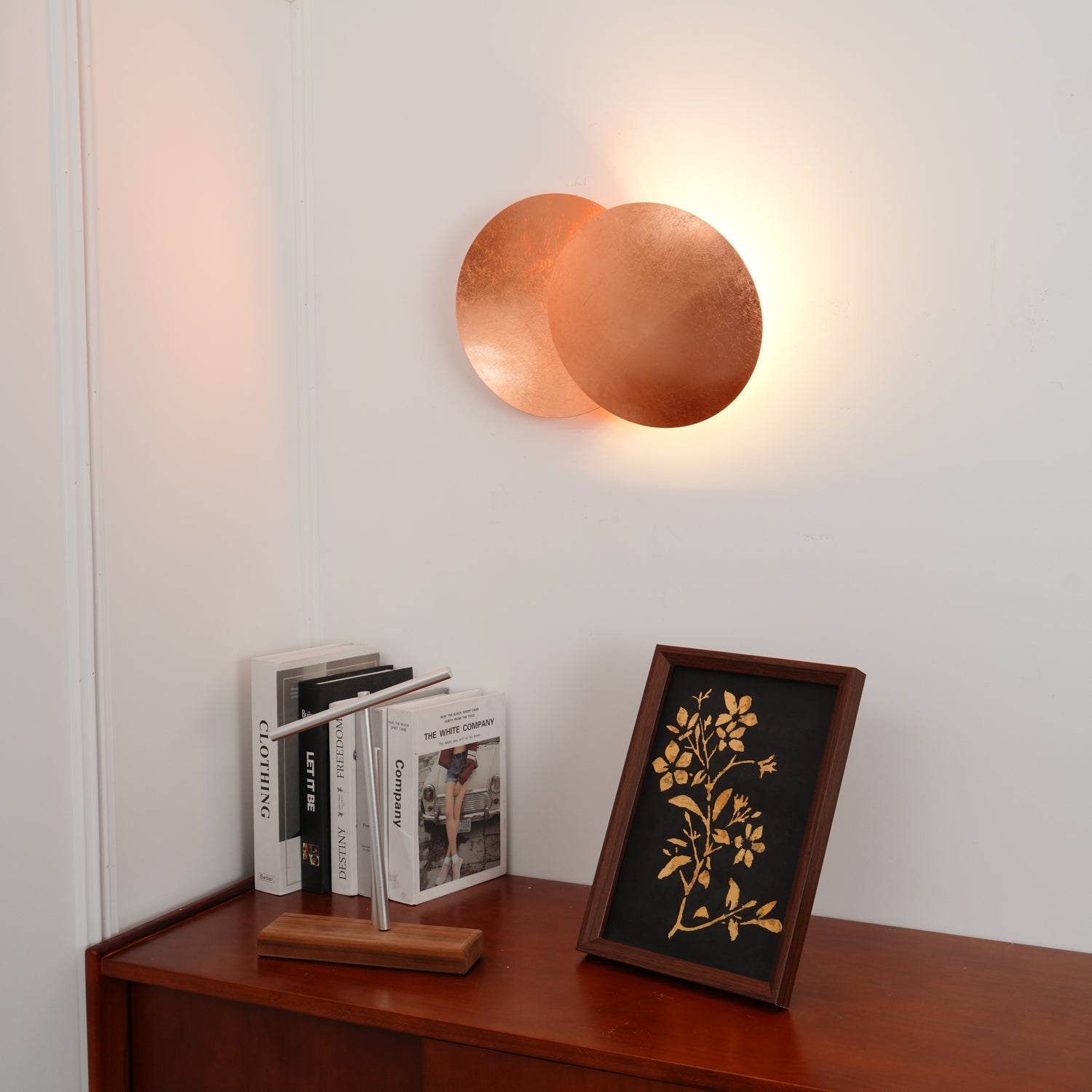 Adjustable Disc Wall Lamp With Nickel Front Disk Modern NALANI