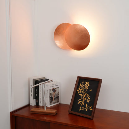 Adjustable Disc Wall Lamp With Nickel Front Disk Modern NALANI