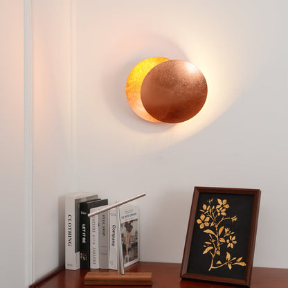 Adjustable Disc Wall Lamp With Nickel Front Disk Modern NALANI