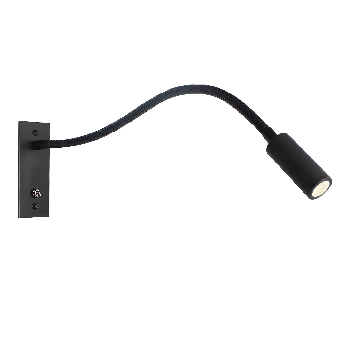 Adjustable Gooseneck Wall Lamp for Reading and Task Light W 13.8″ x H 4.7″ Black (Non-rustproof hose) Warm Light NALANI