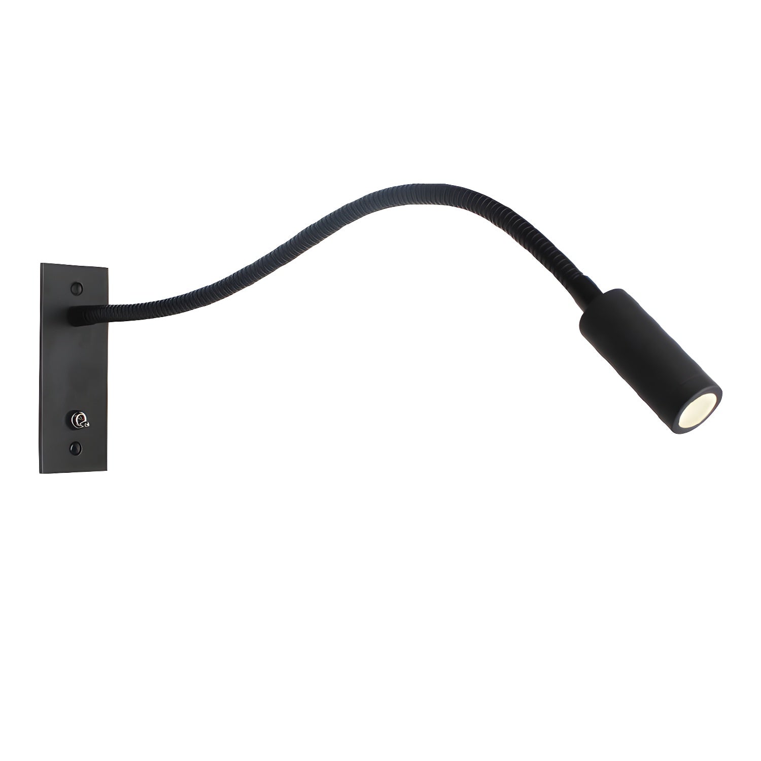 Adjustable Gooseneck Wall Lamp for Reading and Task Light W 13.8″ x H 4.7″ Black (Non-rustproof hose) Warm Light NALANI