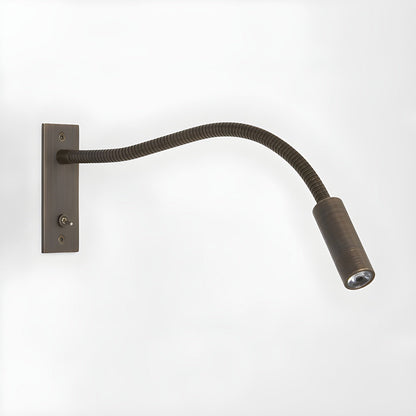 Adjustable Gooseneck Wall Lamp for Reading and Task Light W 13.8″ x H 4.7″ Brushed Bronze (Non-rustproof hose) Warm Light NALANI