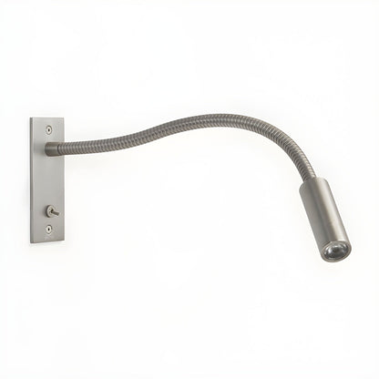 Adjustable Gooseneck Wall Lamp for Reading and Task Light W 13.8″ x H 4.7″ Sand Nickel (Non-rustproof hose) Warm Light NALANI
