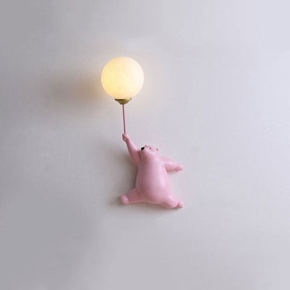 Adorable Bear Balloon Wall Lamp for Kids Room Decoration NaLani