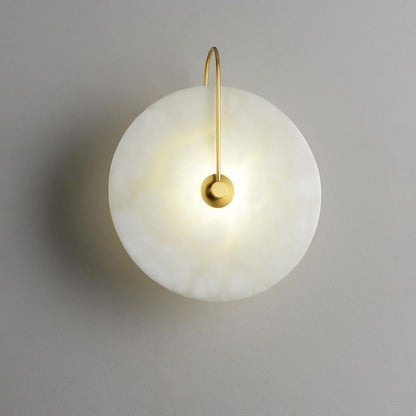 Alabaster LED Wall Sconce With Warm Ambient Glow Lighting Gold NALANI