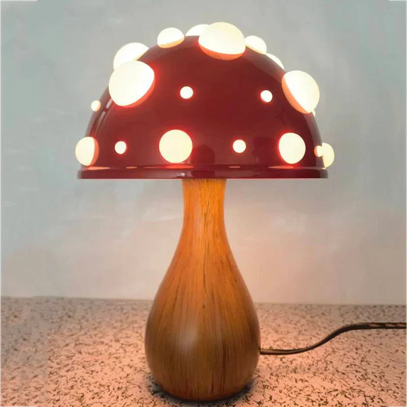 Amanita Mushroom Table Lamp With Soft Ambient Glow NALANI