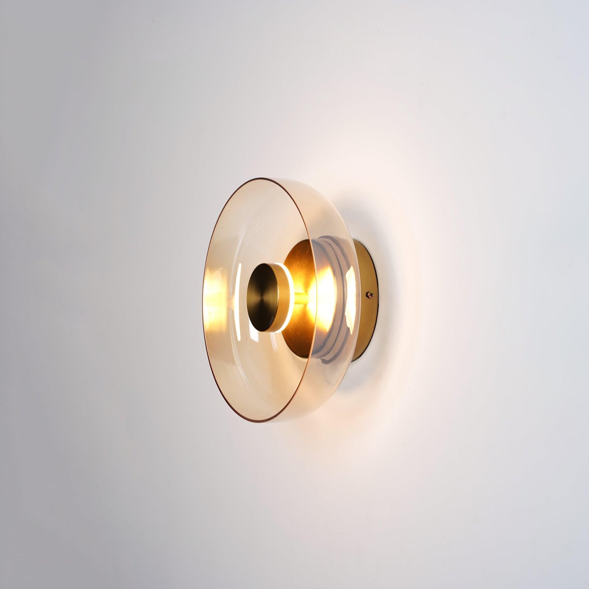 Ambient LED Wall Light With Glass And Brass Screen NALANI