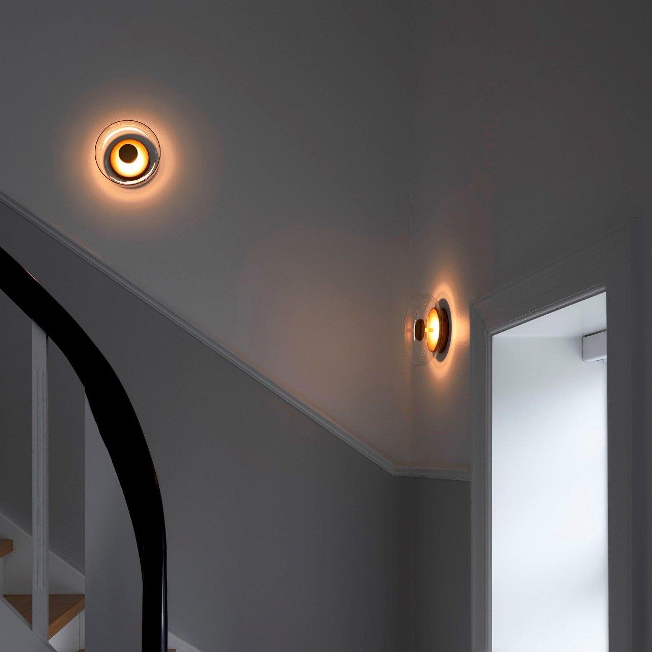 Ambient LED Wall Light With Glass And Brass Screen NALANI