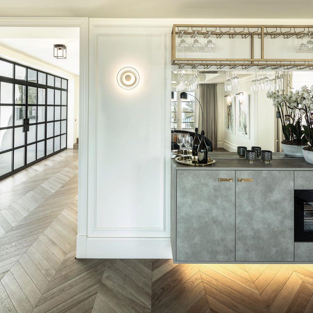 Ambient LED Wall Light With Glass And Brass Screen NALANI