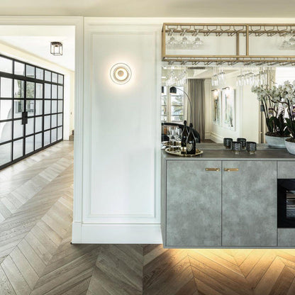 Ambient LED Wall Light With Glass And Brass Screen NALANI
