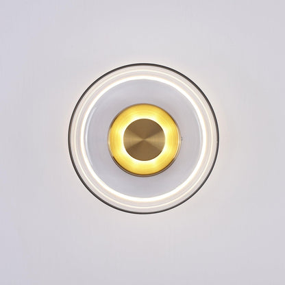 Ambient LED Wall Light With Glass And Brass Screen NALANI