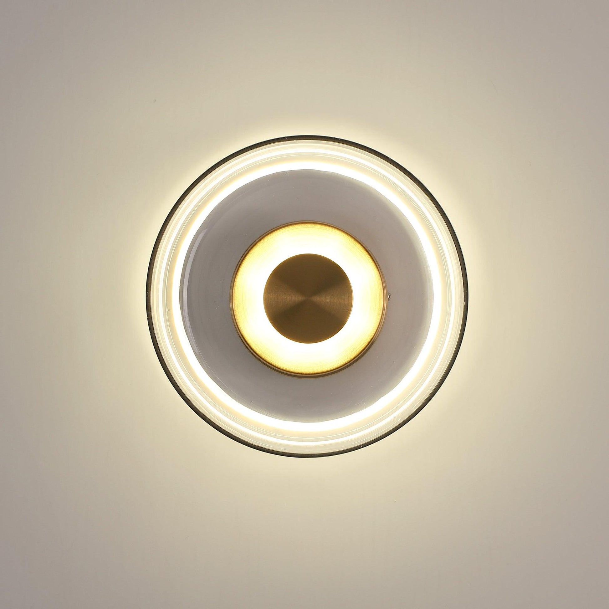 Ambient LED Wall Light With Glass And Brass Screen NALANI