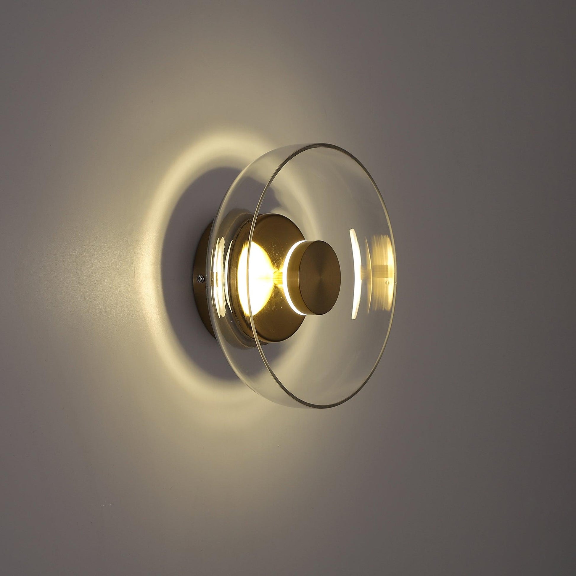 Ambient LED Wall Light With Glass And Brass Screen NALANI
