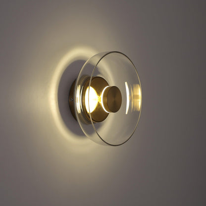 Ambient LED Wall Light With Glass And Brass Screen NALANI
