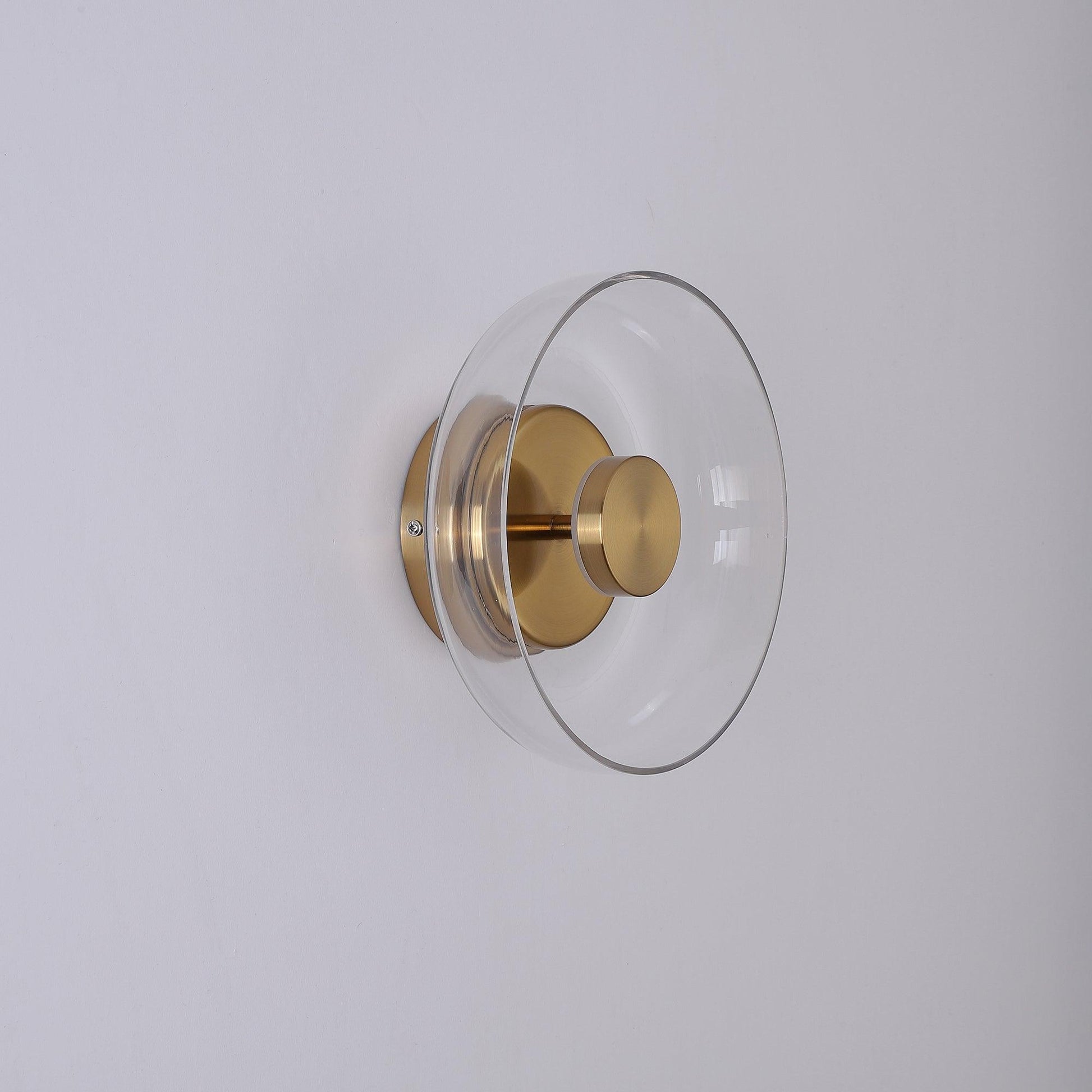 Ambient LED Wall Light With Glass And Brass Screen NALANI