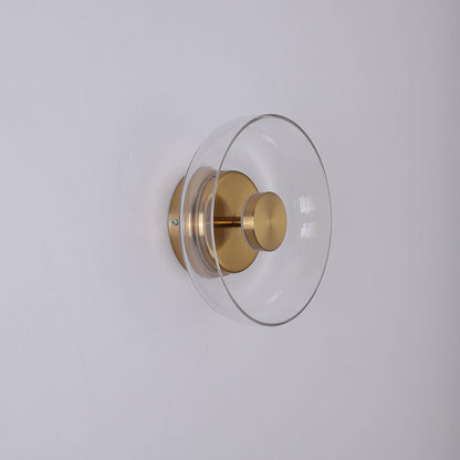 Ambient LED Wall Light With Glass And Brass Screen NALANI