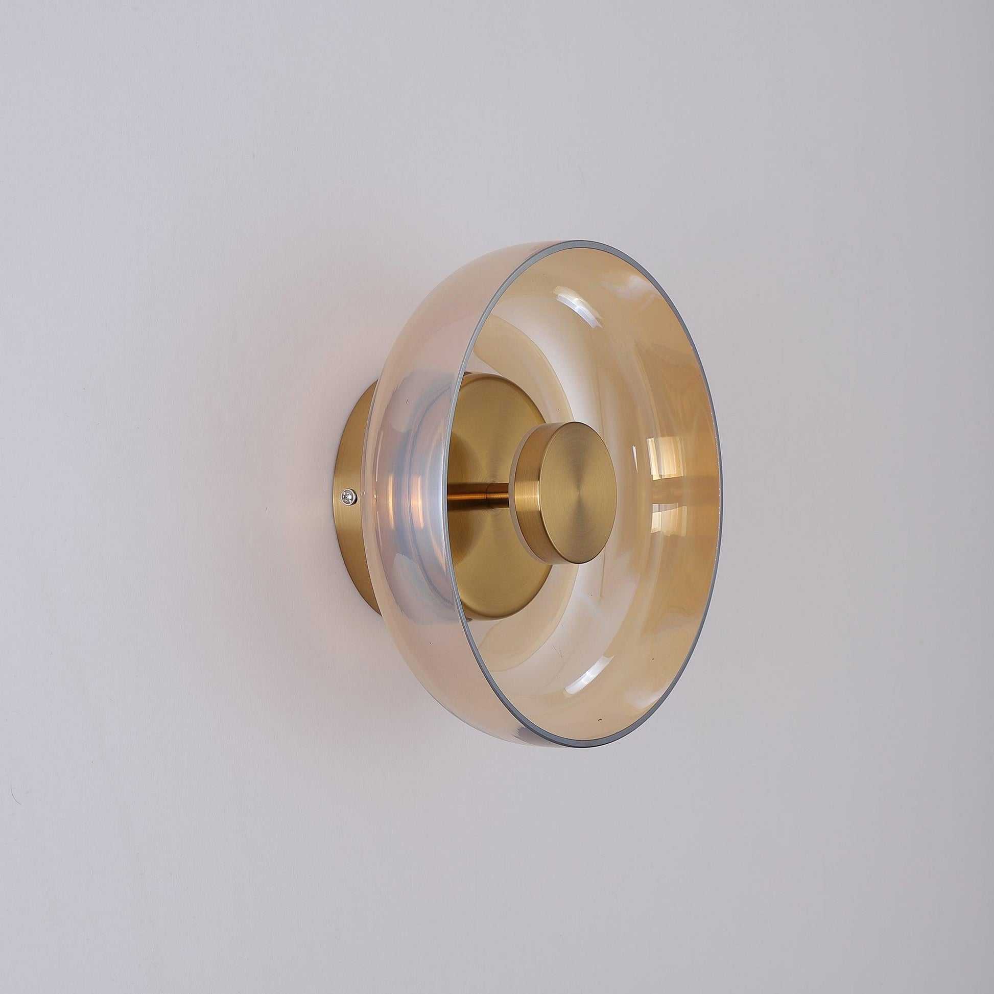 Ambient LED Wall Light With Glass And Brass Screen NALANI