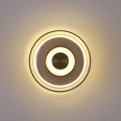 Ambient LED Wall Light With Glass And Brass Screen NALANI