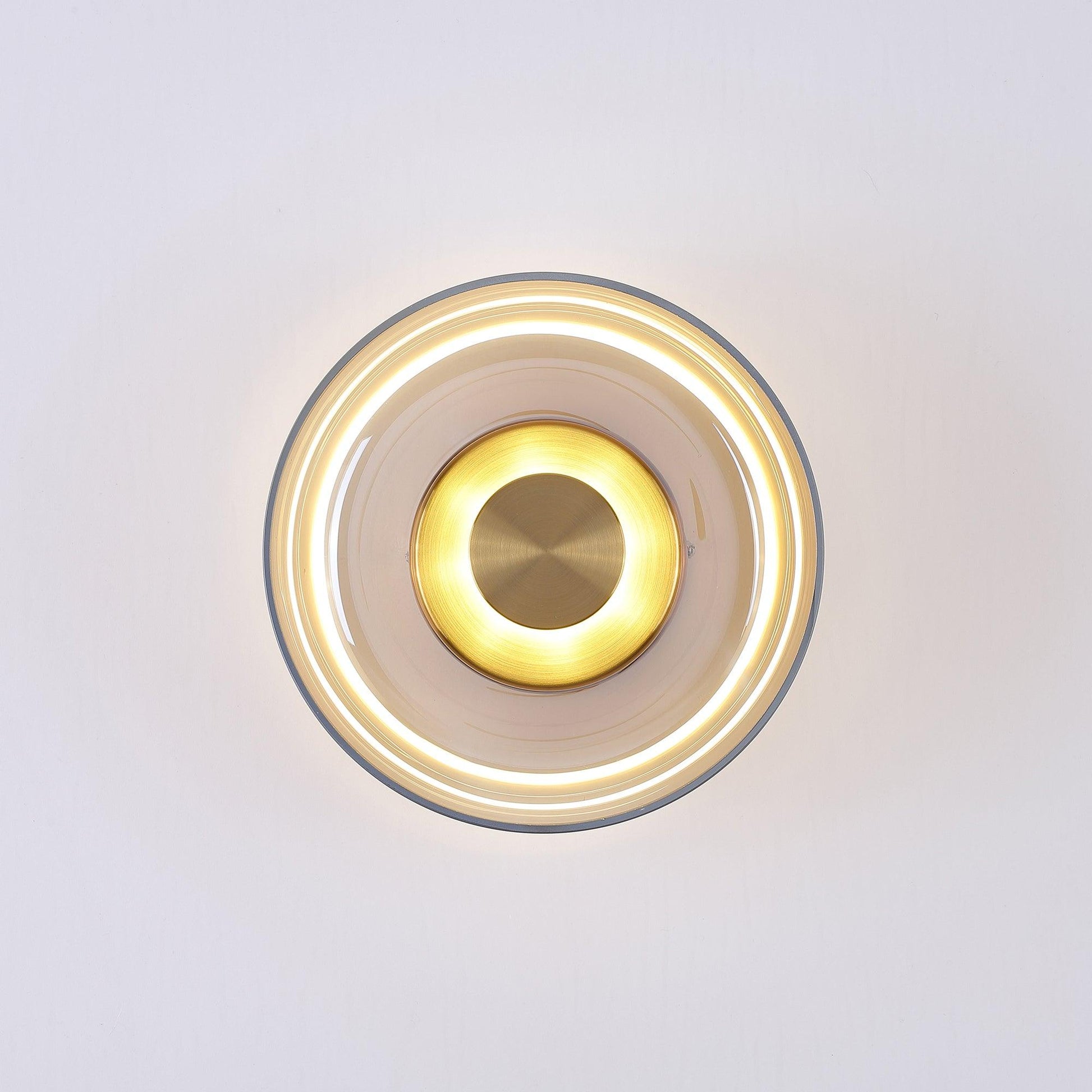Ambient LED Wall Light With Glass And Brass Screen NALANI