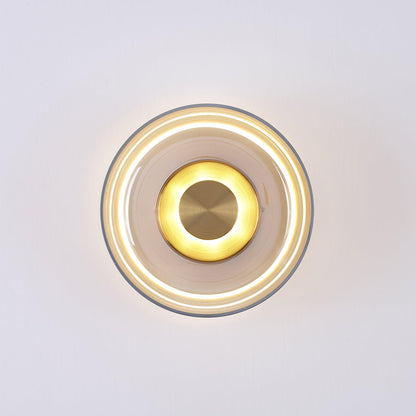 Ambient LED Wall Light With Glass And Brass Screen NALANI