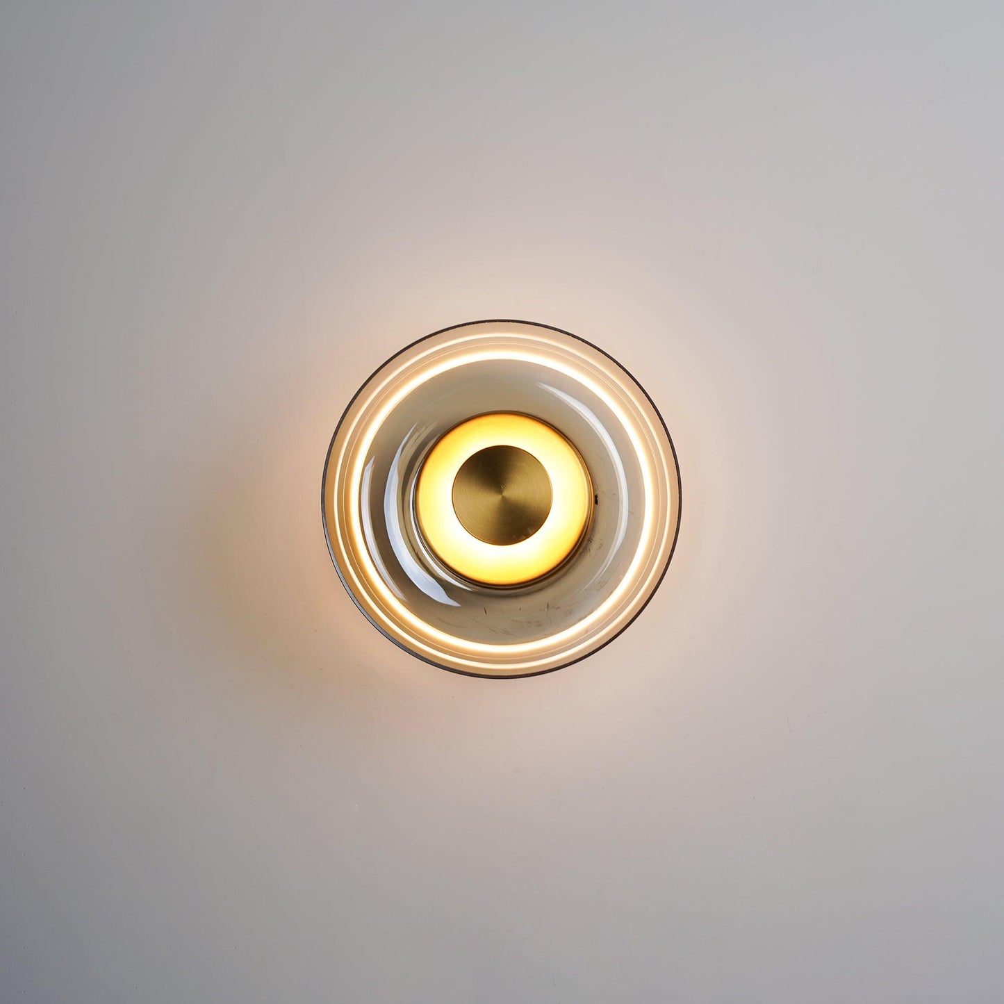 Ambient LED Wall Light With Glass And Brass Screen NALANI