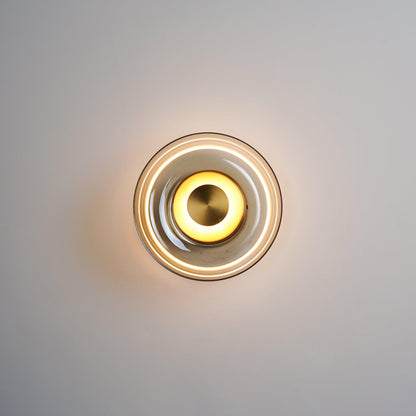 Ambient LED Wall Light With Glass And Brass Screen NALANI