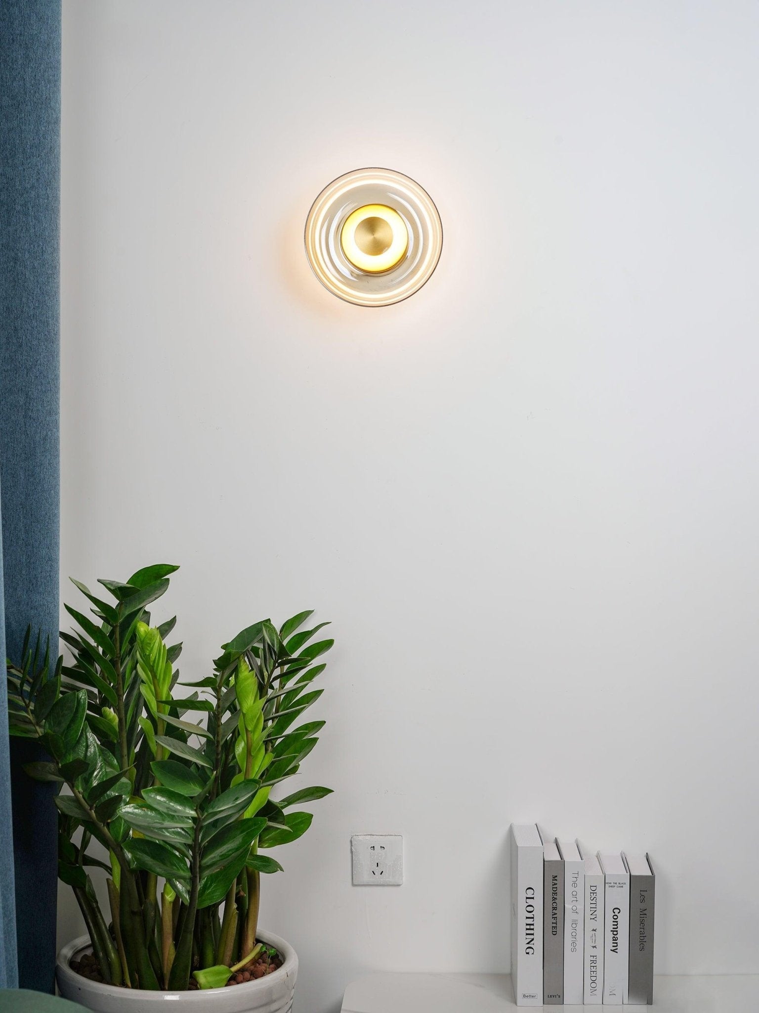 Ambient LED Wall Light With Glass And Brass Screen NALANI