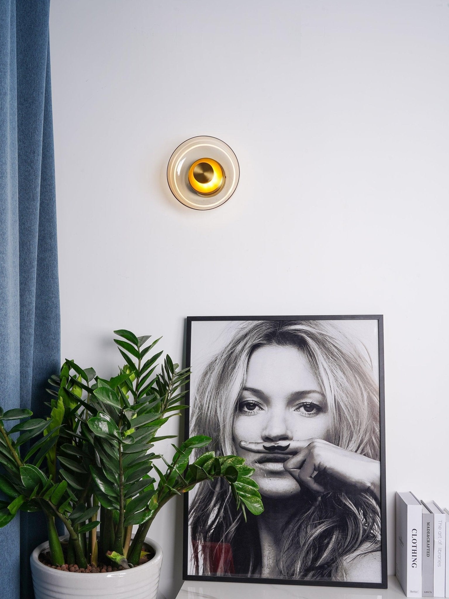 Ambient LED Wall Light With Glass And Brass Screen NALANI