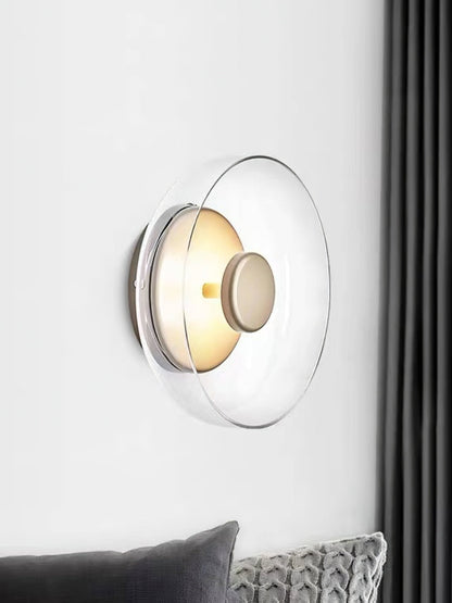 Ambient LED Wall Light With Glass And Brass Screen NALANI