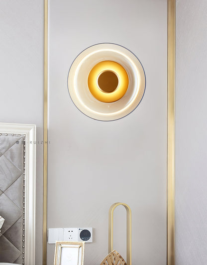 Ambient LED Wall Light With Glass And Brass Screen NALANI