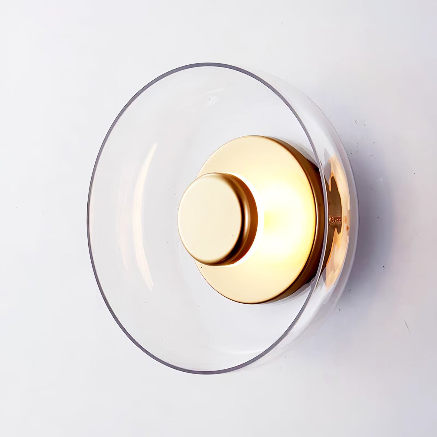 Ambient LED Wall Light With Glass And Brass Screen NALANI