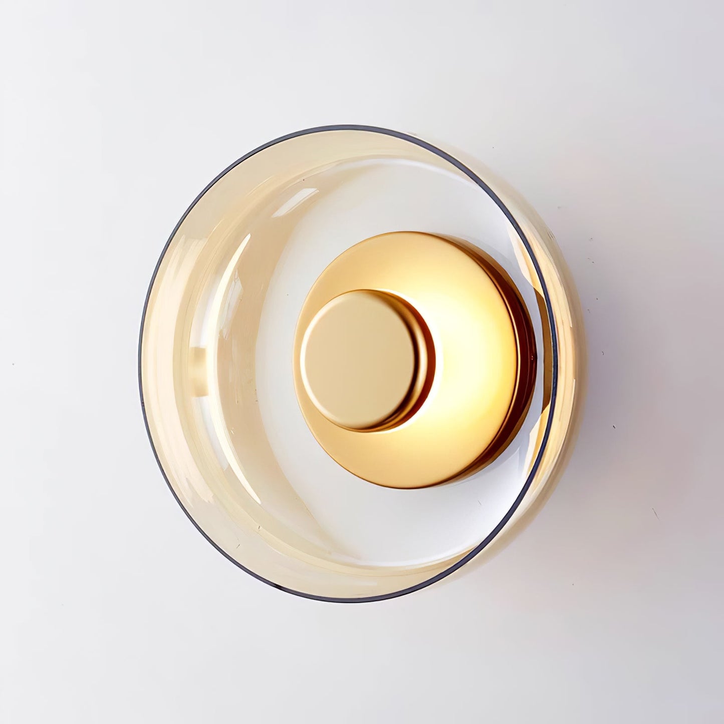 Ambient LED Wall Light With Glass And Brass Screen NALANI
