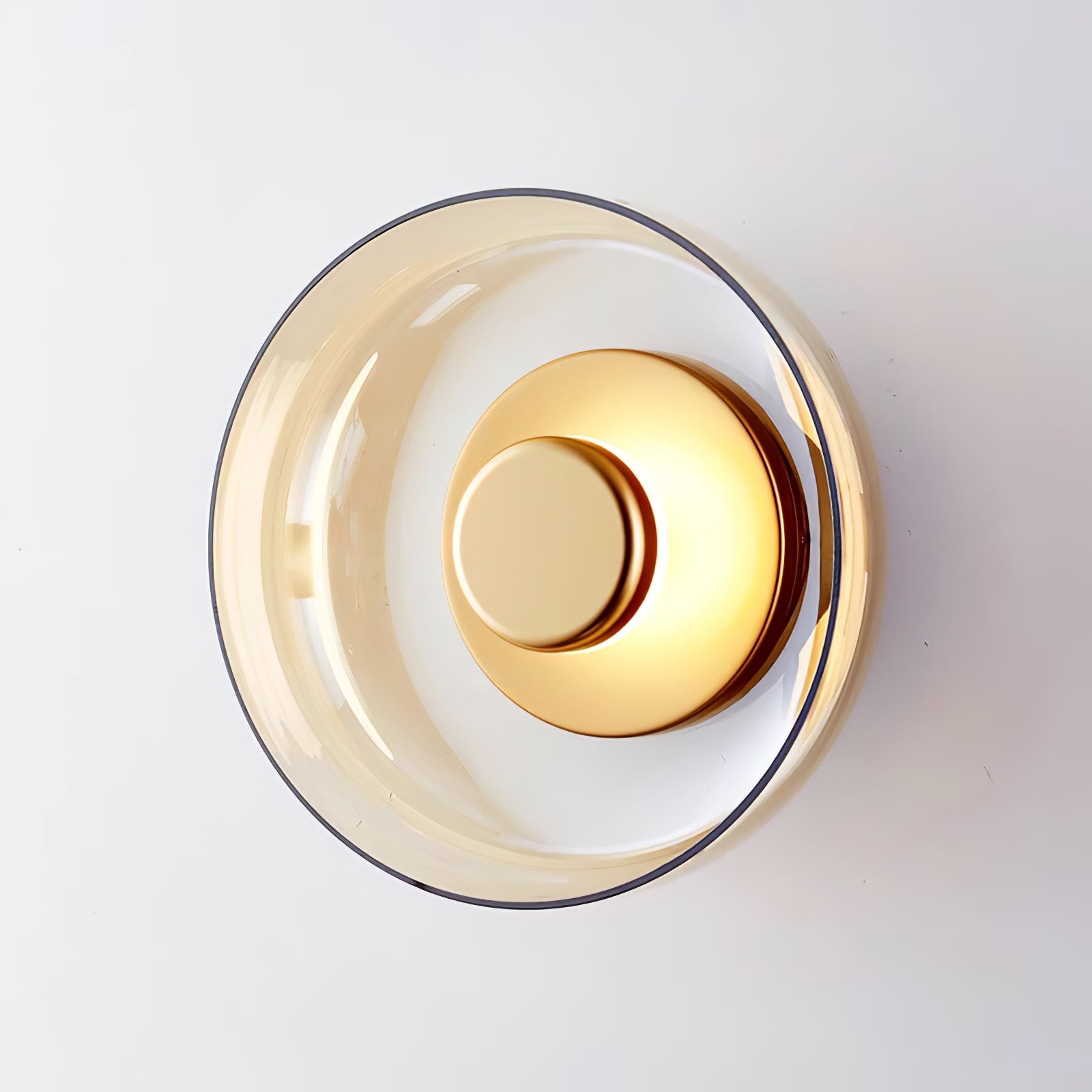 Ambient LED Wall Light With Glass And Brass Screen NALANI