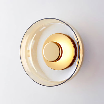 Ambient LED Wall Light With Glass And Brass Screen NALANI
