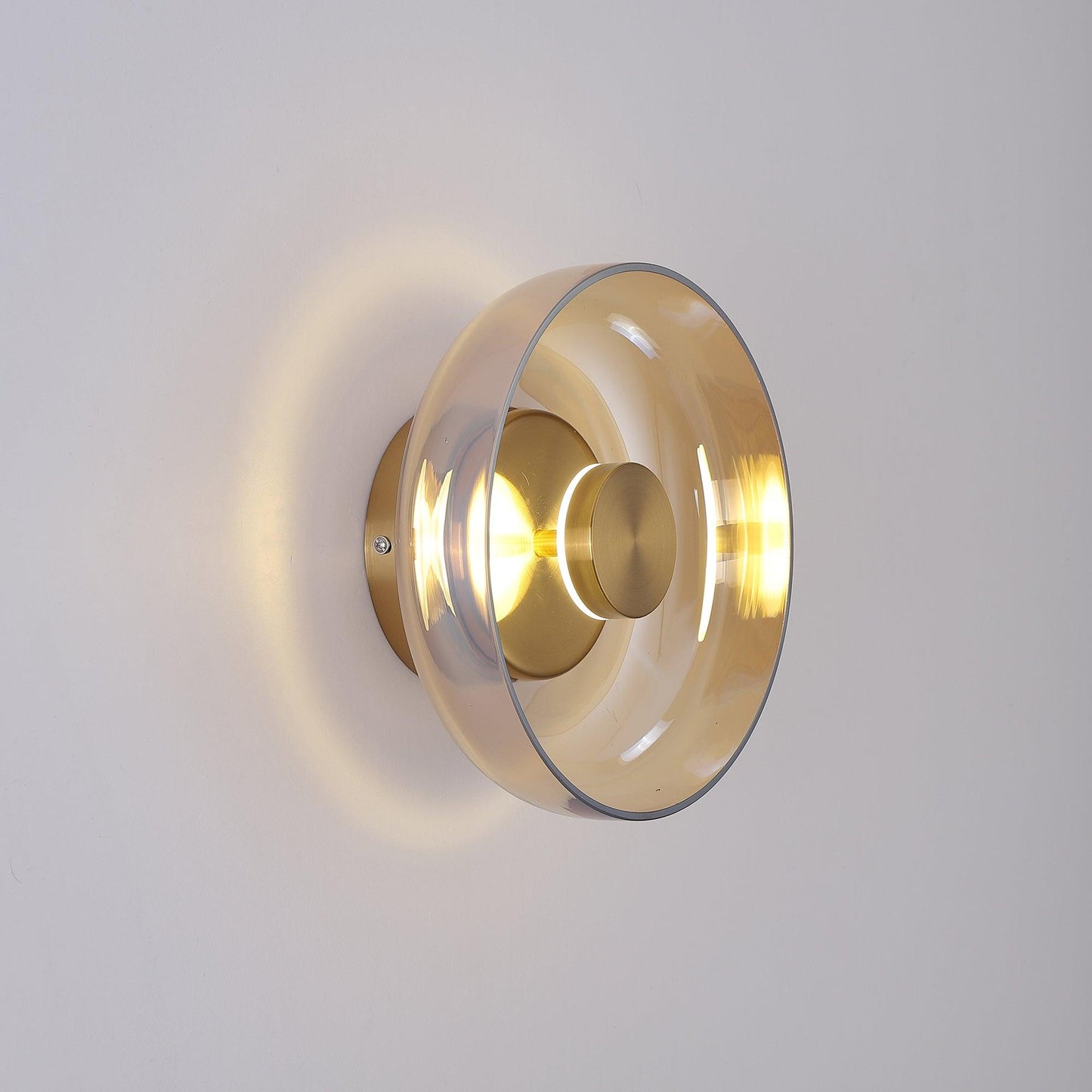 Ambient LED Wall Light With Glass And Brass Screen NALANI