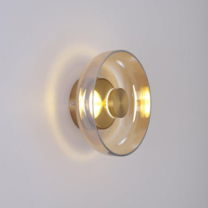 Ambient LED Wall Light With Glass And Brass Screen NALANI