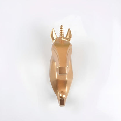 Animal Head Wall Mounted Key Holder and Coat Rack Decor Gold Unicorn NaLani