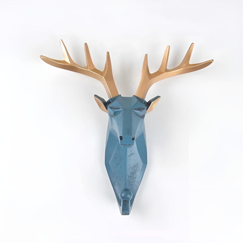 Animal Head Wall Mounted Key Holder and Coat Rack Decor Duo Deer NaLani
