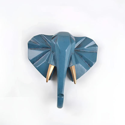 Animal Head Wall Mounted Key Holder and Coat Rack Decor Duo Elephant NaLani