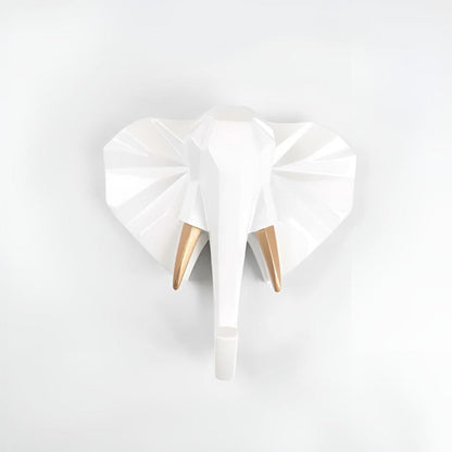 Animal Head Wall Mounted Key Holder and Coat Rack Decor Ivoor Elephant NaLani