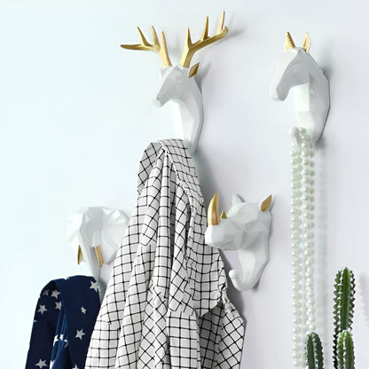 Animal Head Wall Mounted Key Holder and Coat Rack Decor NaLani