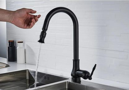 Antique Bronze Pull Out Kitchen Faucet With Touch Sensor-Elektronica/Gadgets-NaLani