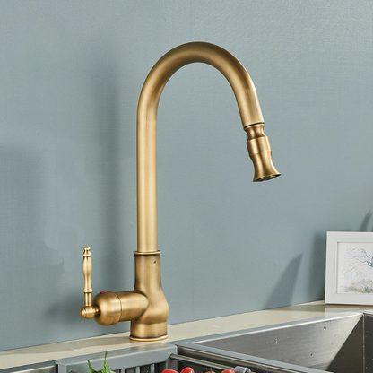 Antique Bronze Pull Out Kitchen Faucet With Touch Sensor-Elektronica/Gadgets-NaLani