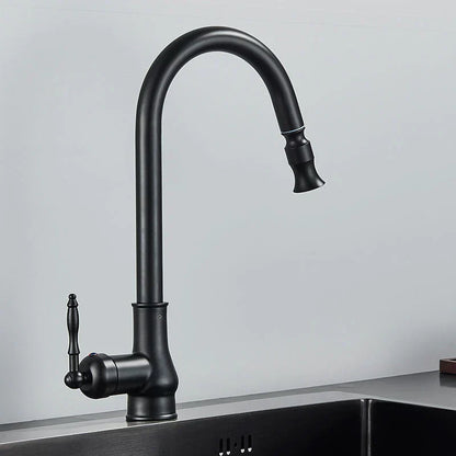 Antique Bronze Pull Out Kitchen Faucet With Touch Sensor-Elektronica/Gadgets-NaLani