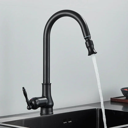 Antique Bronze Pull Out Kitchen Faucet With Touch Sensor-Elektronica/Gadgets-NaLani